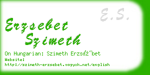 erzsebet szimeth business card
